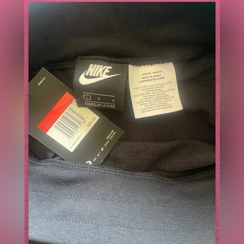 Nike Sportswear Skirt French Terry Big Nike Air Logo Wrapped Girls Large - Picture 10 of 10